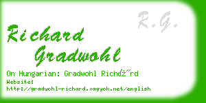 richard gradwohl business card